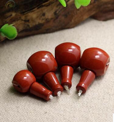 ***红石藏式佛头三通 星月菩提串珠材料