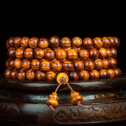 正宗海南黄花梨鬼脸手串